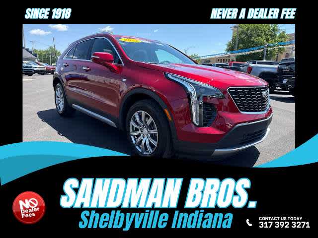 2023 Cadillac XT4 Premium Luxury in Radiant Red Tintcoat — front three-quarter view
