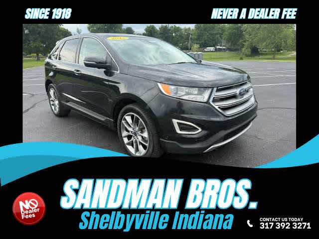 2015 Ford Edge Titanium in Black — front three-quarter view