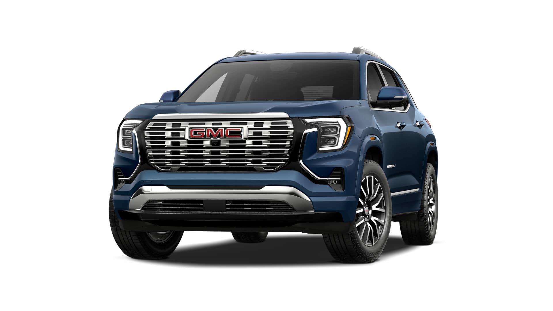 2027 GMC Terrain AWD Denali in Downpour Metallic — front three-quarter view